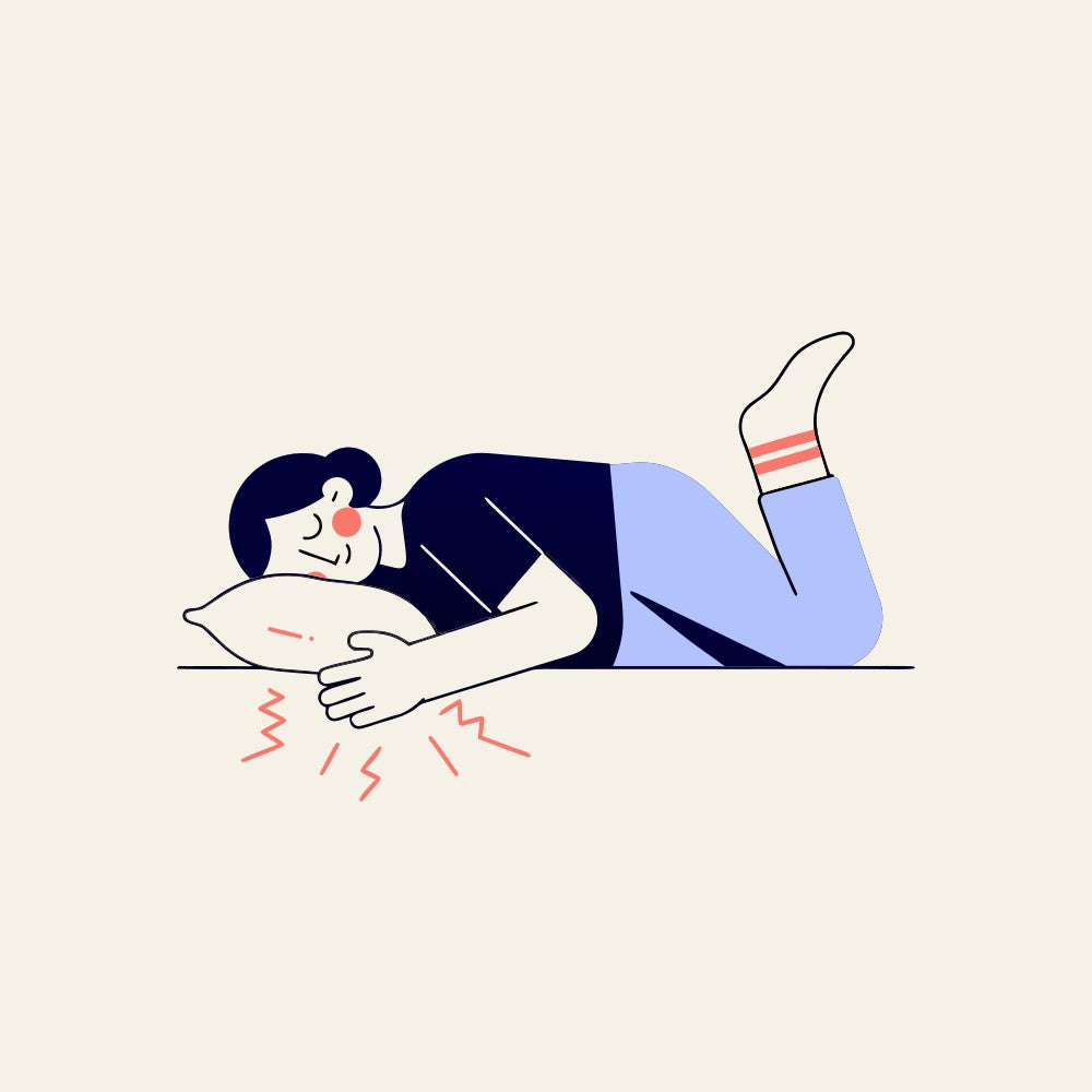 Arm stuck under the head